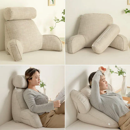 Luxury Support Pillow with Arms and Ergonomic Headrest