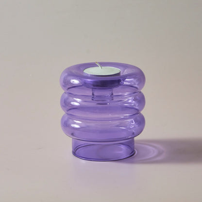 Double Glass Twist Candle Holder