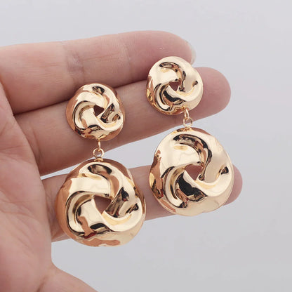 Twisted Spiral Pretzel Drop Earrings - Halri