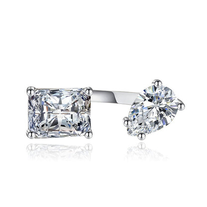 Elegant Teardrop Zircon Comfort Fit Ring - Halri