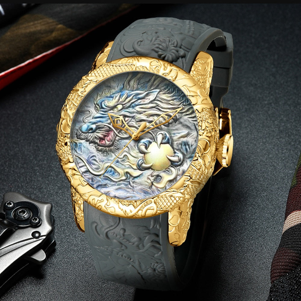 Vintage Dragon Quartz Watches for Men