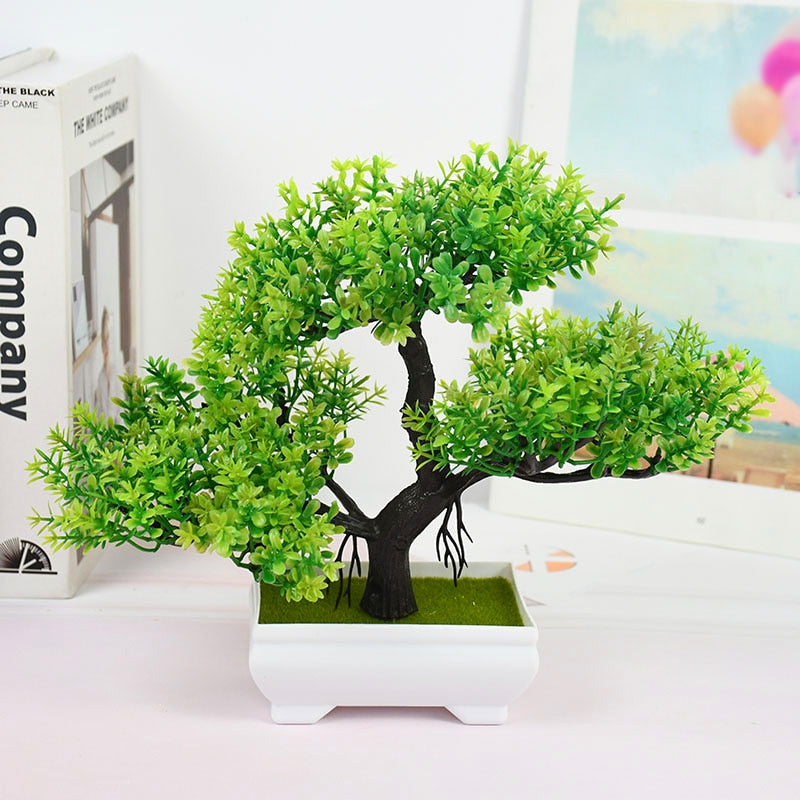 Vibrant Green Fake Plant Home Decoration