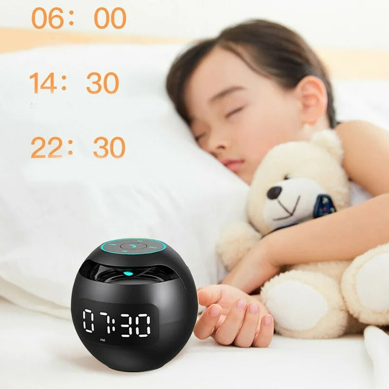 Wireless Alarm Clock with Bluetooth and Colorful LED Lights