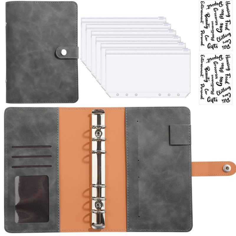Practical Leather Wallet Notebook Expense Tracker