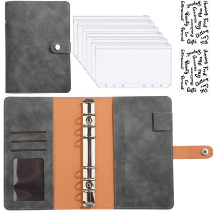 Practical Leather Wallet Notebook Expense Tracker