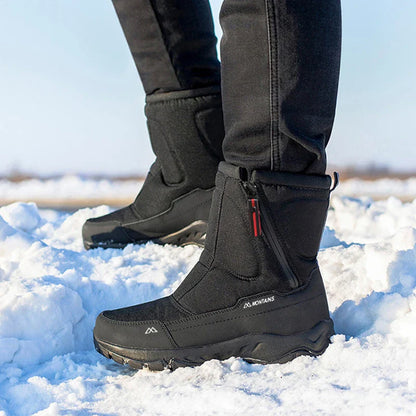 Warm Waterproof Men's Snow Boots for Winter Outdoor Use