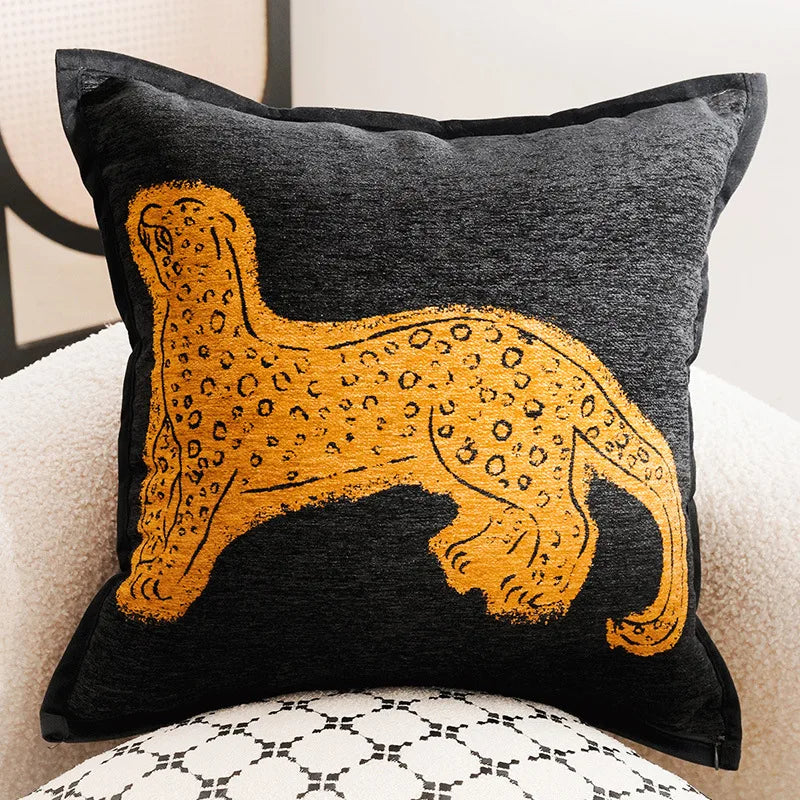 Elegant Horse Pattern Throw Pillow for Home Decor