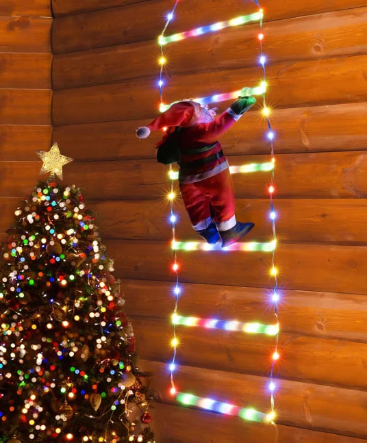 Colorful LED Santa Climber Christmas Decorations