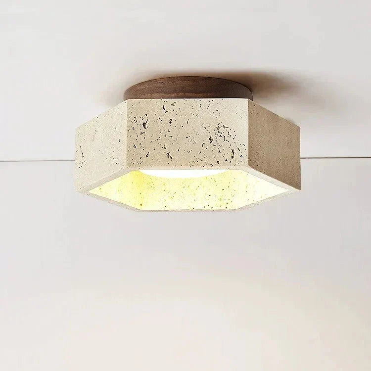 Natural Stone LED Ceiling Light Fixture - Halri