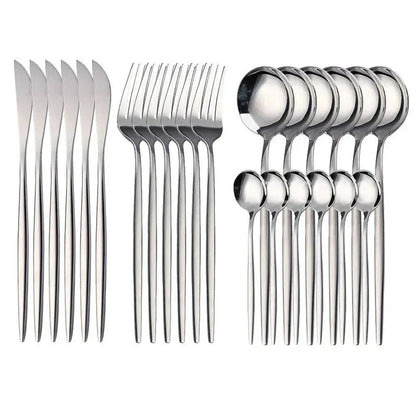 Premium 24-Piece Gold Flatware Set for Elegant Dining