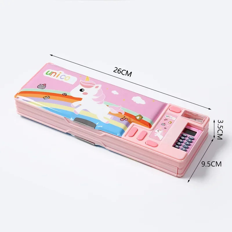 Fun Colorful Pencil Case With Calculator