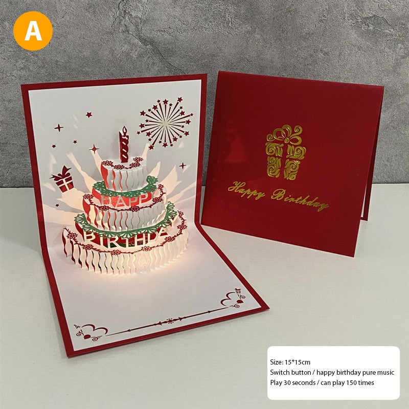 Fun 3D Musical Birthday Greeting Cards - Halri