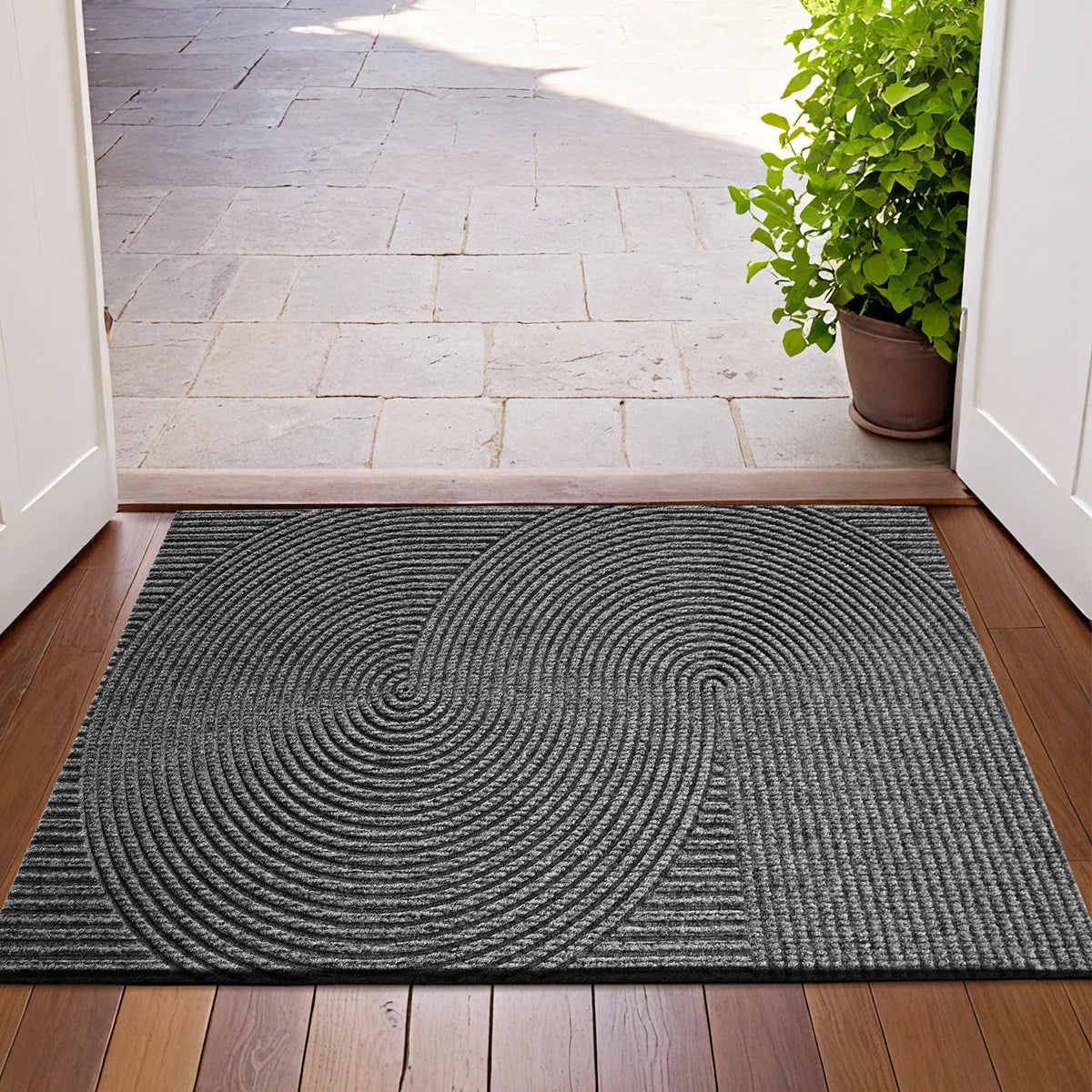 Heavy Duty 3D Pattern Door Mat with Non Slip Backing