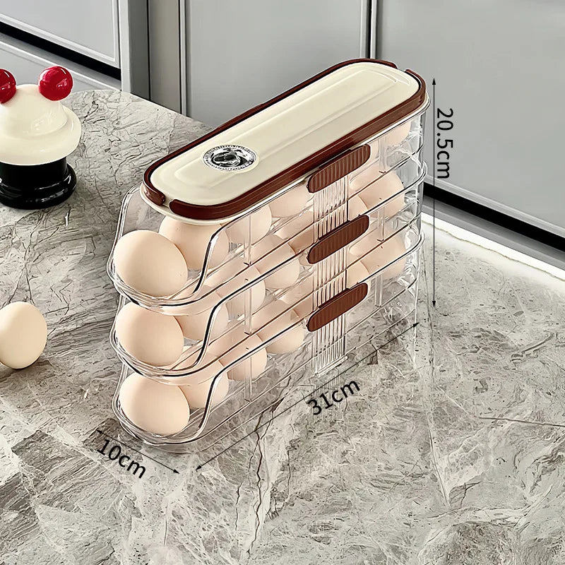Clear Stackable Refrigerator Egg Tray Holder