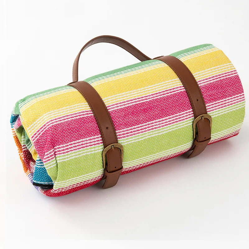 Waterproof Folding Camping Blanket with Handle Strap