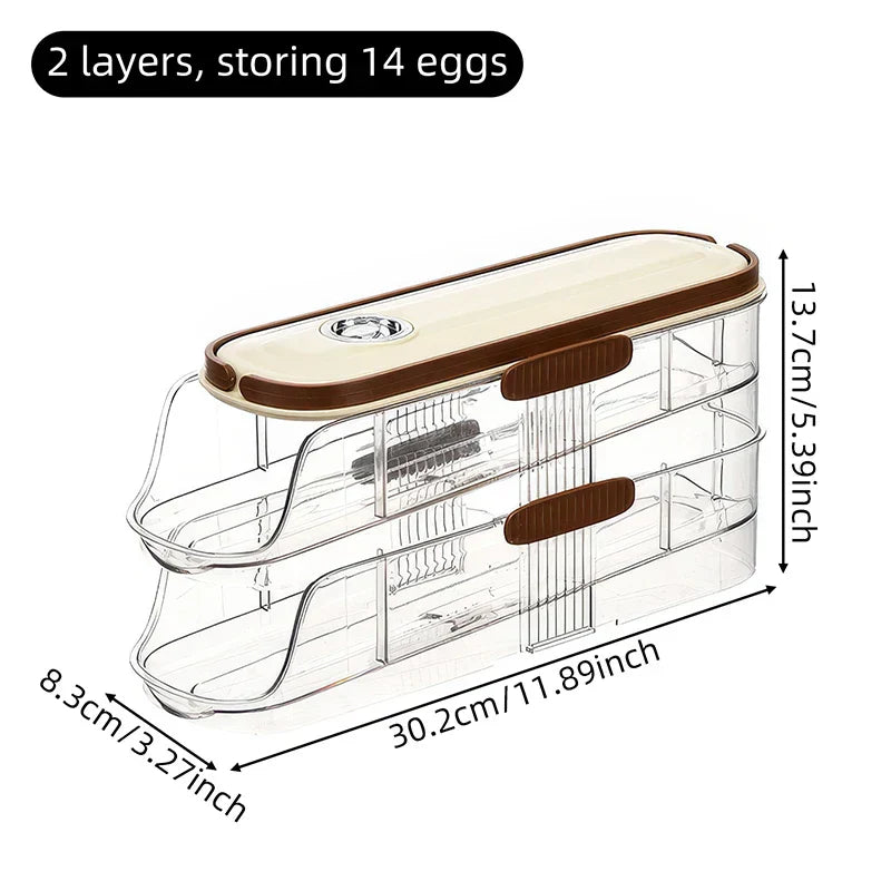 Clear Refrigerator Egg Holder Storage Container