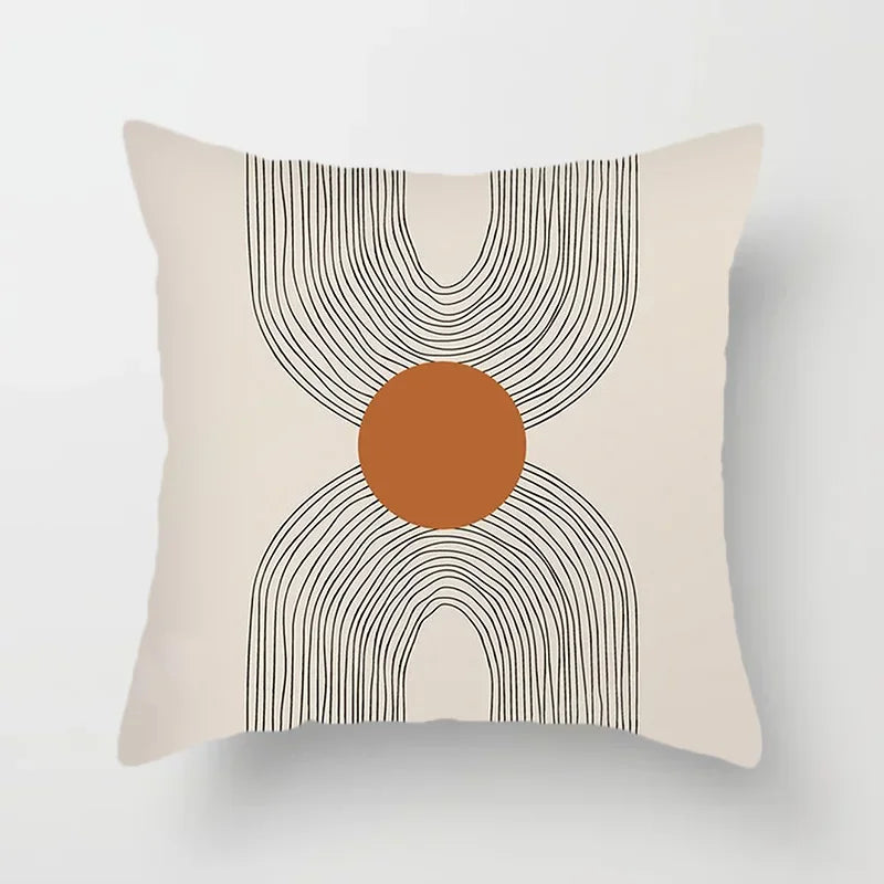 Stylish Black White Abstract Throw Pillow Cover