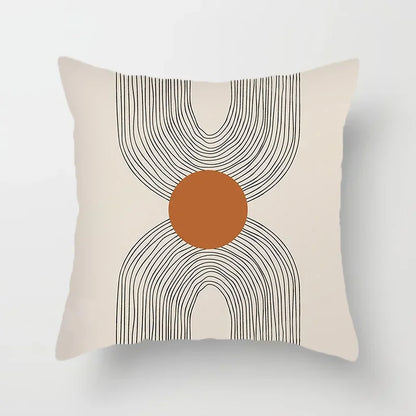 Stylish Black White Abstract Throw Pillow Cover