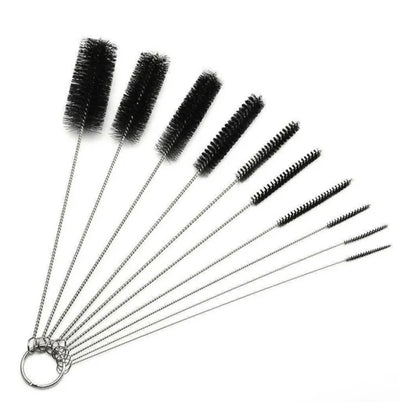 Practical 10-Piece Cleaning Brush Set with Nylon Bristles