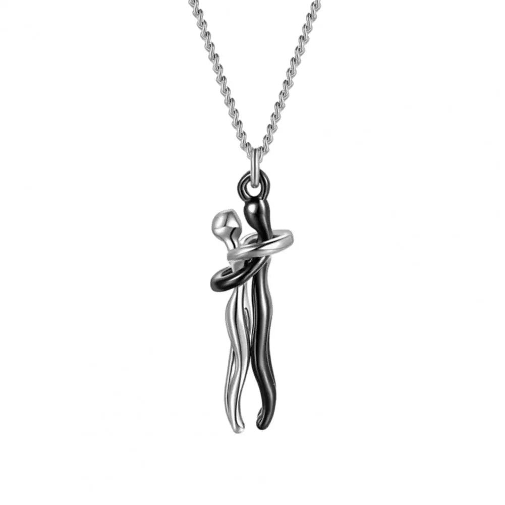 Romantic Heart Couple Pendant Necklace