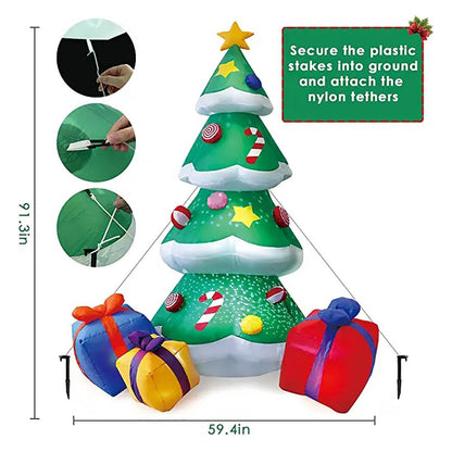 Large Blow Up LED Christmas Tree Decoration
