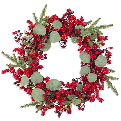 Fresh Holiday Red Berry Christmas Wreath