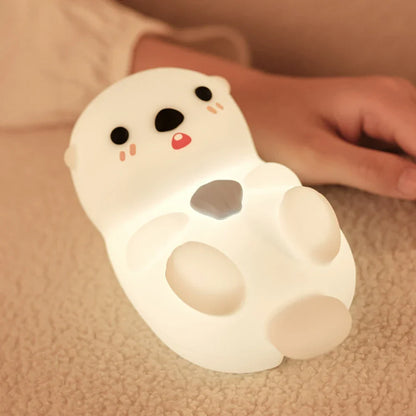 Gentle Glow LED Night Lamp Soft Silicone Rechargeable