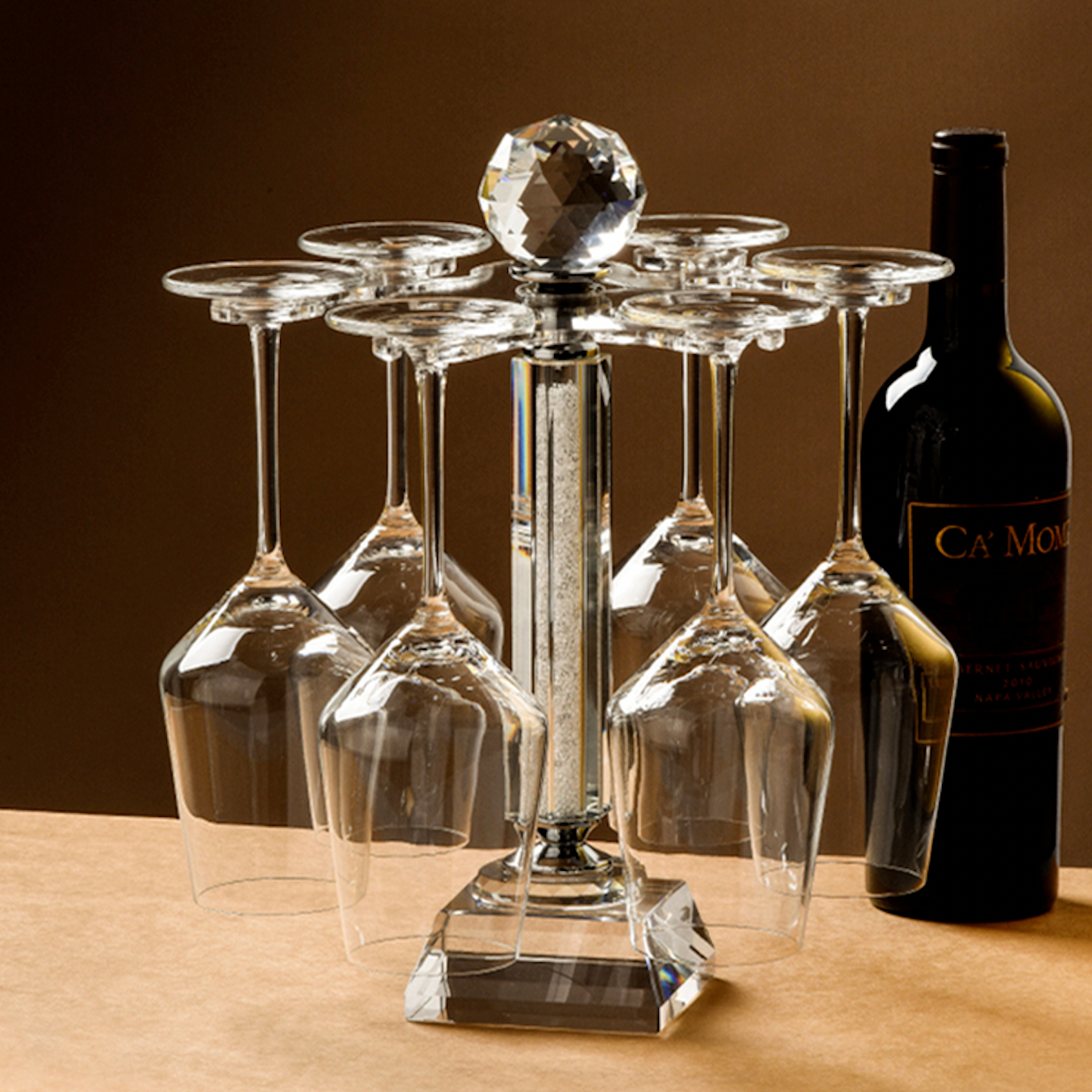 Luxury 360 Spin Wine Glass Display Stand
