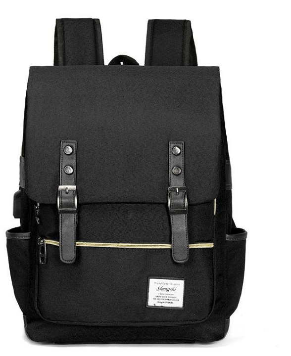 Classic Student Backpack USB Charging Bag