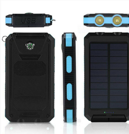 High Capacity Solar Powered Waterproof Battery Pack