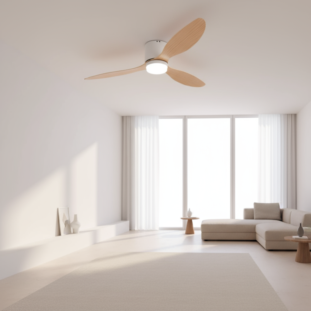 Stylish Ceiling Fan with LED Light and Remote Control - Halri