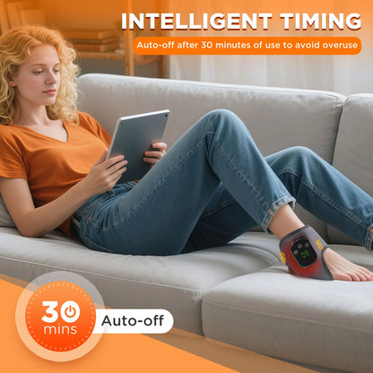 Fast Relief Ankle Massager with Heat and Vibration