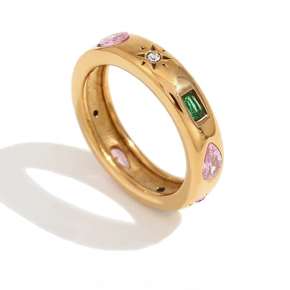 Luxury 18k Gemstone Pop Ring