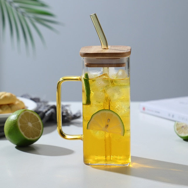 Big Insulated Mug with Lid and Straw