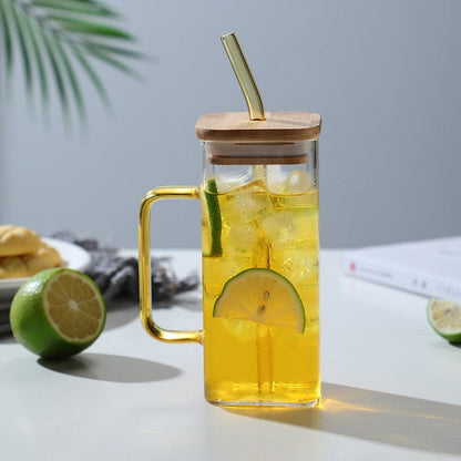 Big Insulated Mug with Lid and Straw