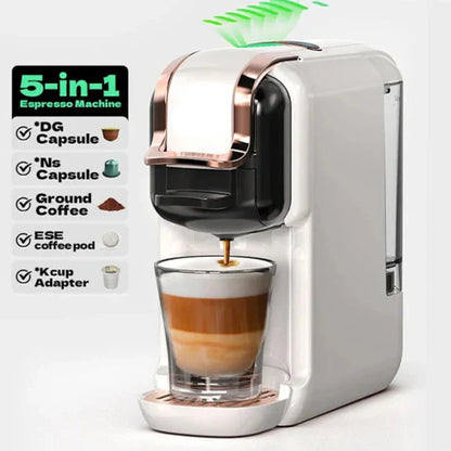 Compact Multi-Function Coffee Maker with Milk Frother