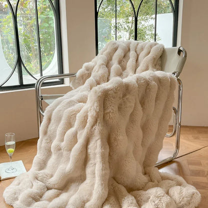 Soft Plush Reversible Home Blanket Throw