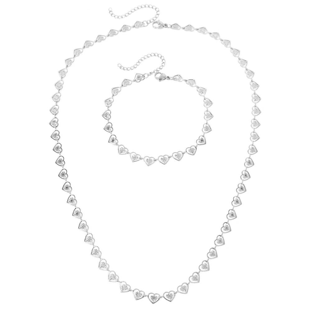 Delicate Heart Shape Jewelry Set