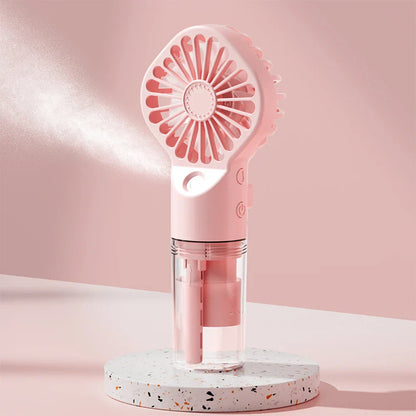 Compact Personal Mist Fan with USB Rechargeable Design