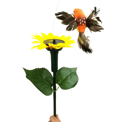 Colorful Solar Garden Stake with Rotating Bird Decoration