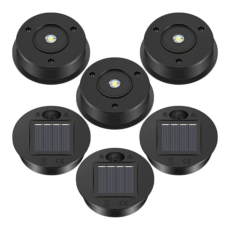 Outdoor Solar Garden Lantern Lid Set, 6 Pieces, Waterproof LED - Halri