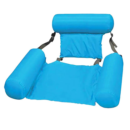 Floating Pool Lounge Chair Adjustable Aqua Blue