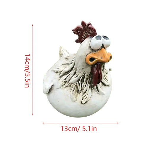 Quirky Yard Chicken Decor – Outdoor Garden Figures