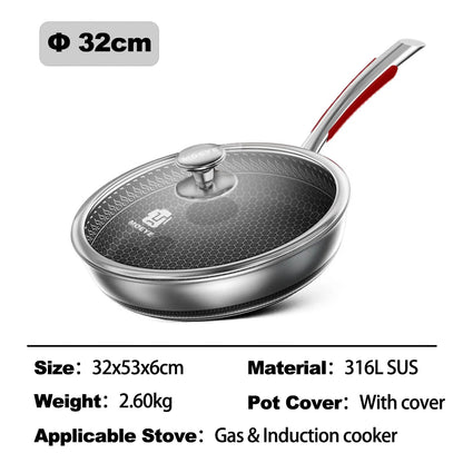 Healthy Easy Clean Non Stick Stainless Steel Frying Pan - Halri