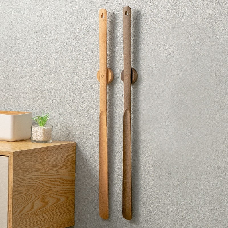 Easy Grip Wooden Long Handle Shoe Helper - Halri