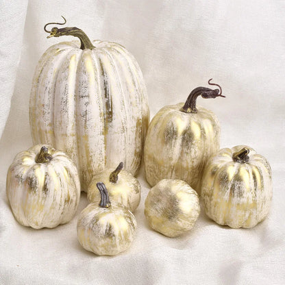 Fall Decor Pumpkin Set 7-Piece Artificial Pumpkins