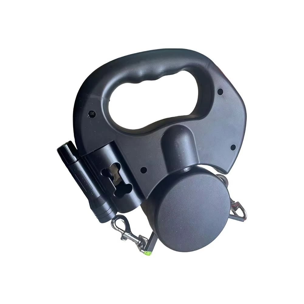 Dual Dog Leash with LED Light and 360° Rotation
