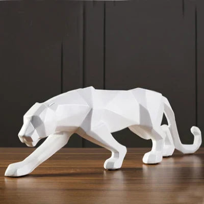 Modern Leopard Resin Desk Sculpture