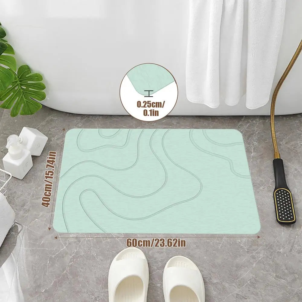 Non-Slip Stone Effect Bathroom Mat - Halri