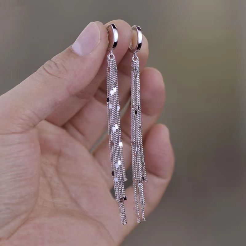 Chic Dangling Tassel Drop Earrings